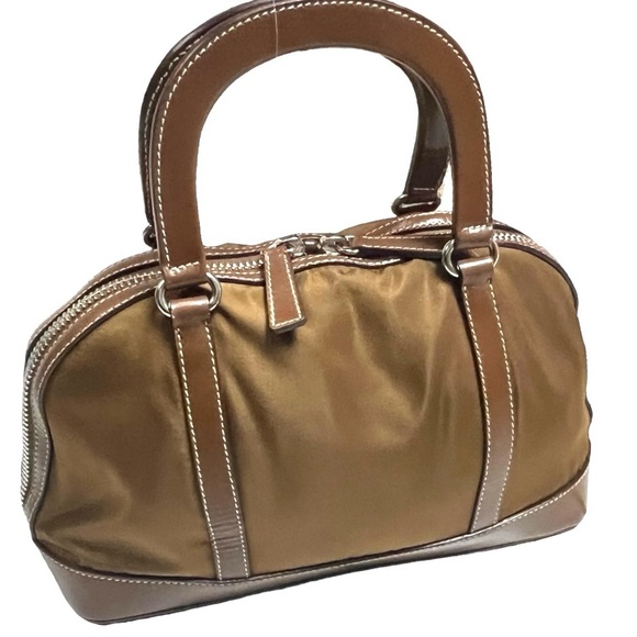 Prada Hand Bag  Brown Nylon - Picture 2 of 12